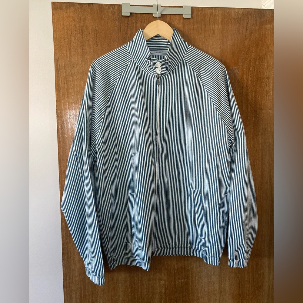 Todd Snyder mens zip seersucker jacket size large new with tags.